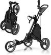 GOPLUS Carrito de Golf Plegable con 3 Ruedas
